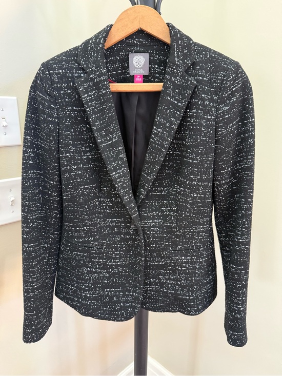 Vince Camuto Jackets & Blazers - Vince Camuto Black & White Textured Notch-Lapel Blazer
